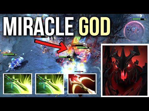 OMG Unreal Miracle- Shadow Fiend 2x Butterfly Top 9k MMR Gameplay Epic Comeback Dota 2