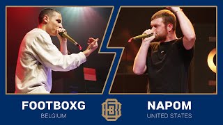 is how napom is motherfucking legend 🔥（00:02:50 - 00:06:57） - Beatbox World Championship 🇧🇪 FootboxG vs NaPom 🇺🇸 Semi-Final