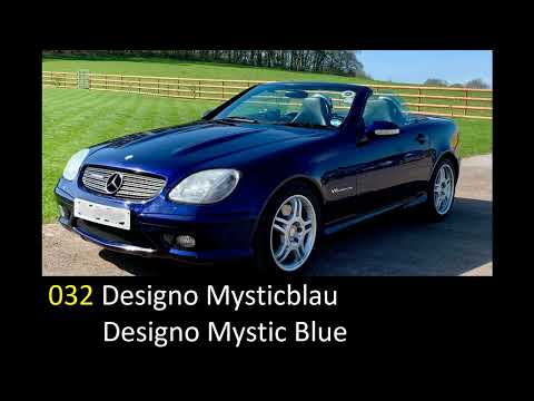 5. FACTORY COLORS MERCEDES SLK R170 1996 - 2004
