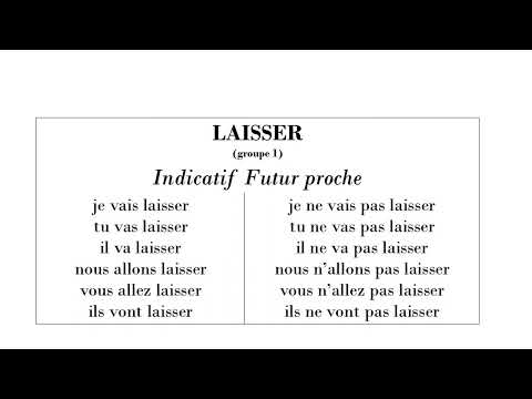 Laisser ( groupe 1) - Indicatif Futur proche