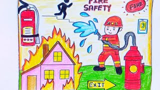 Safety poster drawing competition|Safety Drawing|Safety poster|Fire safety drawing|Safety picture