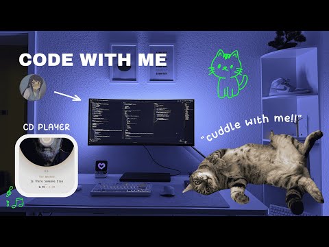 cozy coding vlog | building a CD Player, anime, vibes + cats