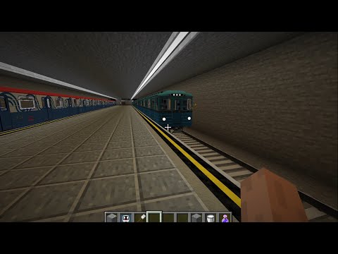 Extending the green line of the Moscow metro with the MTR mod Minecraft (Part 2).