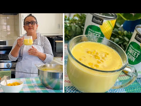 Atol de Elote con ELOTE ENLATADO🫢!! pero tienes que saber cual es el truco que no falla🤫