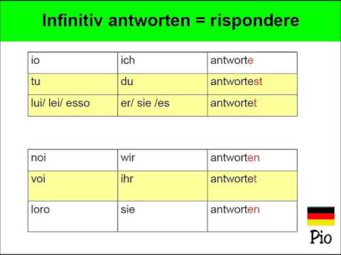 Conjugating verbs in the present tense in German - Part 1 - Pius Lesson 6