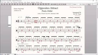 Drum Score World (Sample) - Paula Abdul - Opposites Attract