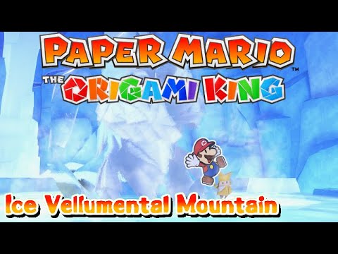 Ice Vellumental Mountain - Purple Streamer - Paper Mario: The Origami King