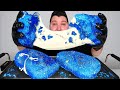 EXTREME BLUE HEAT CHEESE STUFFED TAKIS Mukbang Recipe