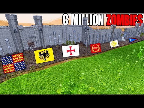 Every Medieval Army NEW MEGA-FORTRESS vs 6 MILLION Zombie Army! - UEBS 2: New Update