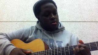 Playing Guitar in a LIU practice room (November 2012)