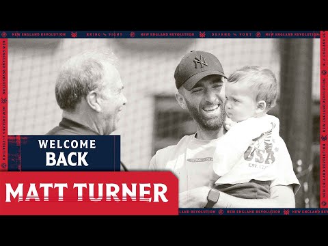 Welcome back! Matt Turner visits Revolution training with his son, Easton