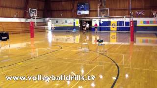 Volleyball Classic Drill: Serve and Chase