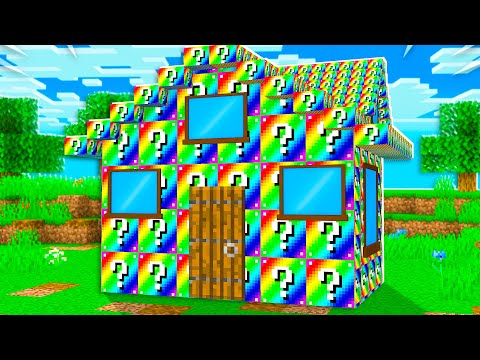 Extreme RAINBOW Lucky Block House Battle! Preston vs Skeppy