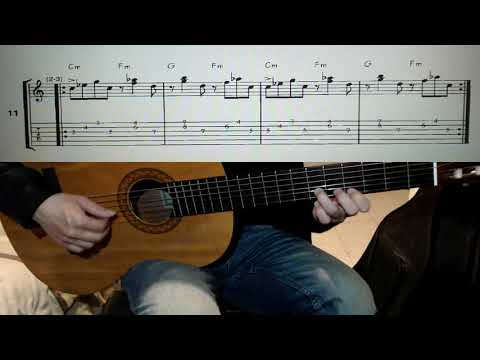 Montuno para guitarra I - IV - V - IV ejercicio11