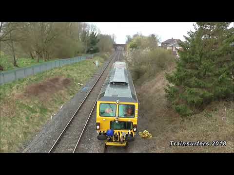 Colas Rail Tamper No. DR73910 on 6J87 Ditton Rctn Sdgs - Guide Bridge B'Side Sdgs on 12.4.18 - HD