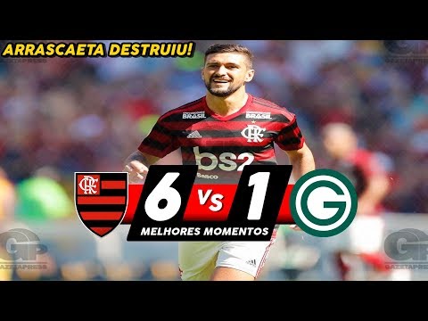 Flamengo 6 x 1 Goiás - ARRASCAETA FEZ HAT-TRICK ! Melhores Momentos (1080p) Brasileirão 2019)