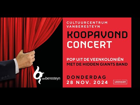Koopavondconcert met de band Hidden Giants