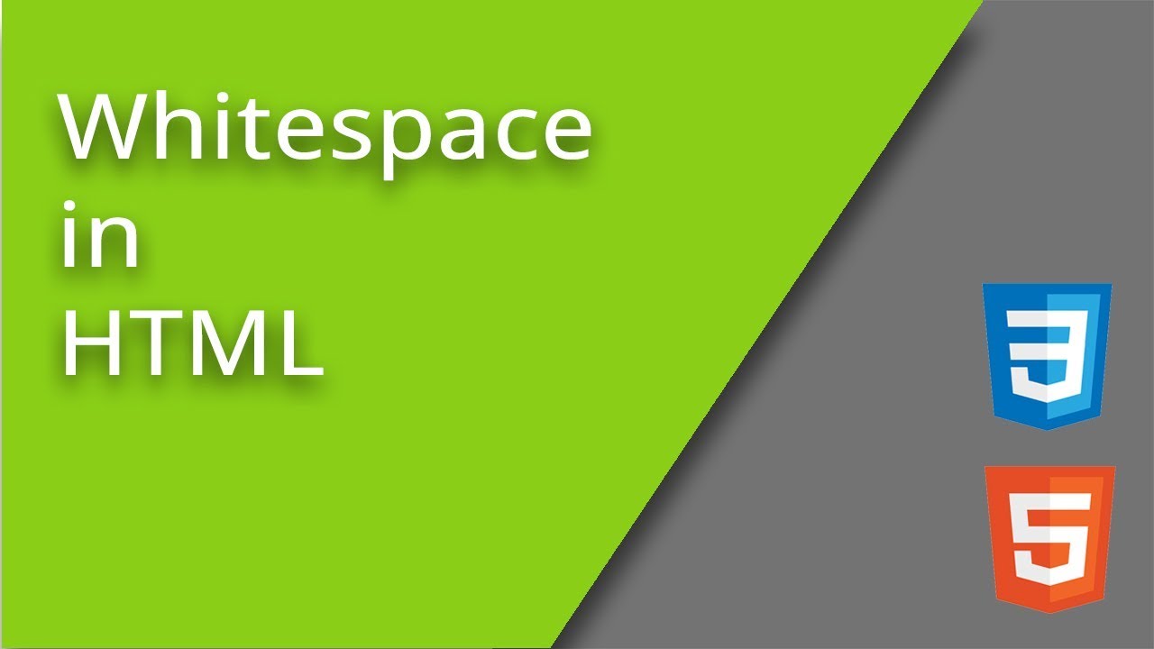 Whitespace in HTML