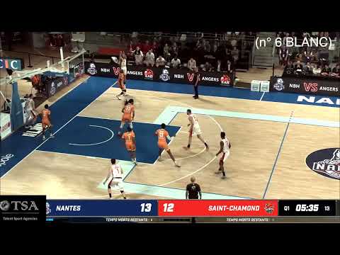 Jonathan HOYAUX (n° 6 BLANC) NANTES ST CHAMOND PROB LNB 3 03 2023