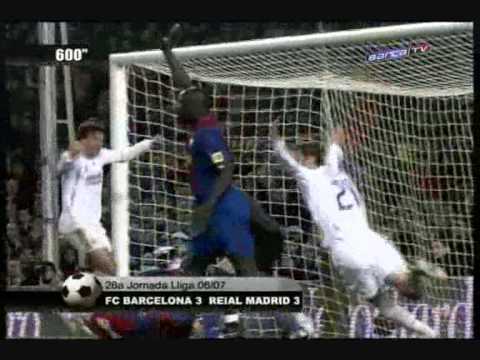 Resum Barça 3-3 Real Madrid. Lliga 2006/07