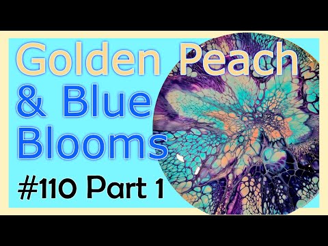 #110 Gorgeous! Golden Peach and blue Sheleeart Blooms