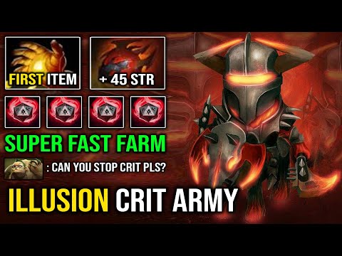 CRAZY PASSIVE FARM First Item Midas Chaos Knight with Raid Boss 4800 HP illusion Crit Army DotA 2