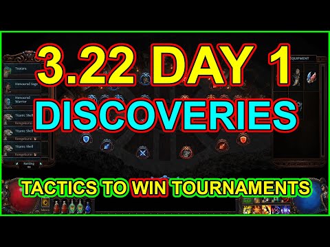 3.22 Day 1: Very Early Discoveries, A Winning Tournament Strategy - Path of Exile Ancestors POE