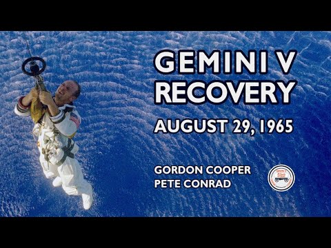 GEMINI V Recovery - 1965/08/29 - Helicopter Footage - Gordon Cooper, Pete Conrad - Mission Audio