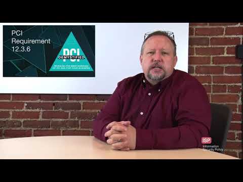 PCI Requirement 12.3.6 – Acceptable Network Locations for the Technologies