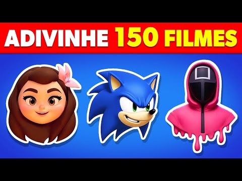 Adivinhe 150 FILMES pelos EMOJIS 🎬🍿 Moana 2, Wicked, Mufasa, Round 6