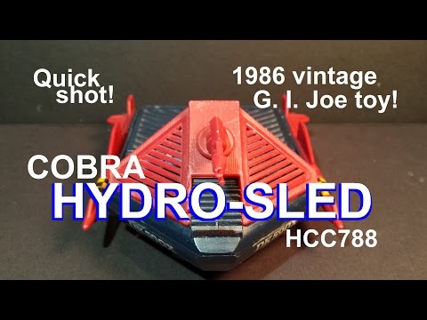 HCC788 Quick shot! 1986 Cobra HYDRO-SLED - vintage G. I. Joe toy review!