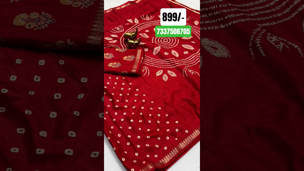 *New arrivals*Mahima -2Beautiful tassar silk saree with all over  beautiful bandhani print