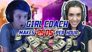 This Fortnite Coach Makes $250/hr as a Girl...