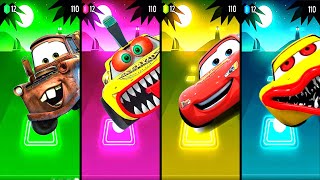 Tow Mater🆚Mcqueen Mutant Eater🆚Lightning Mcqueen🆚Mcqueen Spider Eater n Tiles Hop EDM Rush🎶