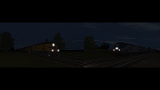 Trainz Runby - Amtrak and Union Pacific at Rainy Night (2nd Attempt)