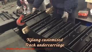 Mine chassis rubber track undercarriage for crawler crusher excavator drilling rig by China factory youtube video