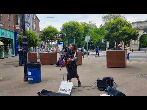 Stunninng Emmeline Gracie Performing Wings [Birdy], Grafton Street, Dublin  