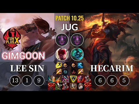 FPX GimGoon Lee Sin vs Hecarim Jungle - KR Patch 10.25