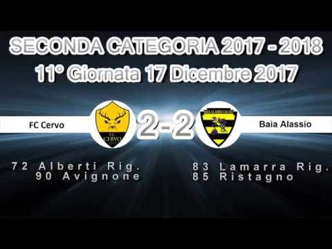 SECONDA CATEGORIA 11° Giornata Cervo - Baia Alassio 2 - 2