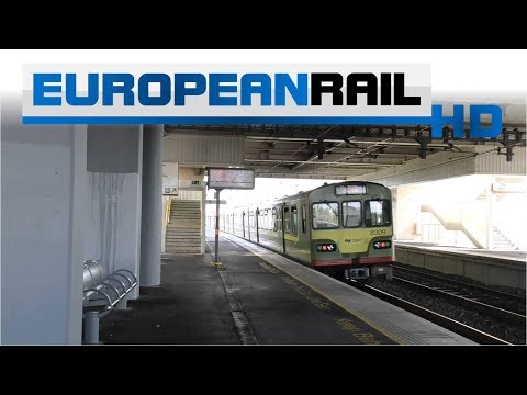 Iarnród Éireann Irish Rail DART 8100 EMU 8108 + 81xx + 81xx + 8109 departs Clongriffin Station