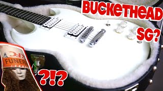 Is It As Good as a Buckethead Les Paul? | 2013 Gibson SG Baritone Alpine White Review + Demo