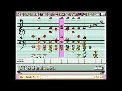 Super Mario Paint Composer - Jungle Japes Mine Cart from Donkey Kong 64