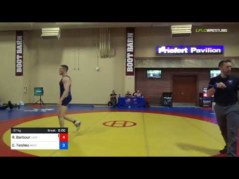 2018 Marine Corps US Open/Senior Men's Greco-Roman 97 Con 8 #2 - Robert Barbour (Lane) Vs. Eric Tw