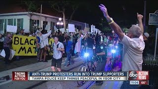 Anti-Trump protesters accidentally march into Mari