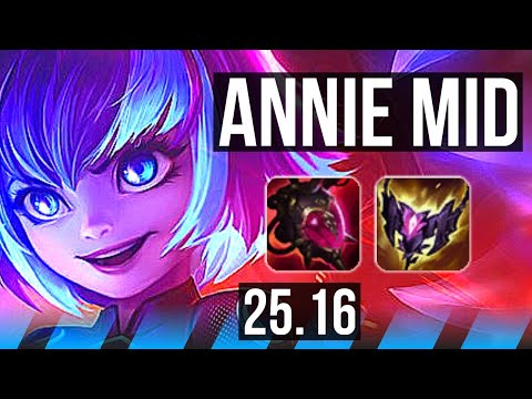 ANNIE vs GALIO (MID) | Legendary, 9/2/4 | KR Master | 25.16