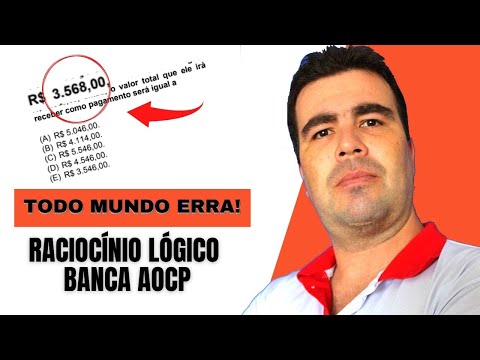 RACIOCÍNIO LÓGICO BANCA AOCP - Prefeitura de João Pessoa. [Oficial]