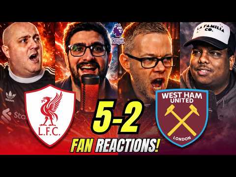 Liverpool fans & their RIVALS reactions to Liverpool 5-2 West Ham | Premier League Fan Reactions