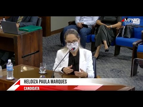 Prova oral MPMG da 3ª colocada – Promotora de Justiça (2022) -   Heloiza Paula Marques