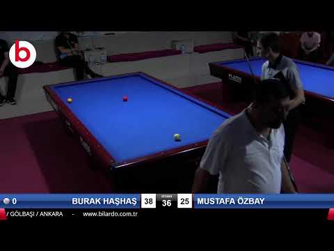 BURAK HAŞHAŞ & MUSTAFA ÖZBAY Bilardo Maçı - CENTER BİLARDO ÖZEL 3 BANT ŞAMPİYONASI-1/16