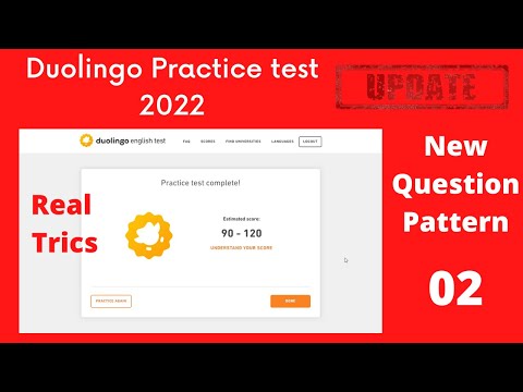 , title : 'DUOLINGO English Practice Test 02 New Question Pattern Real Tricks 2022'